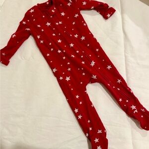 Pottery Barn Kids Red Star Pattern Footie